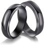 LIU JUN Genuine Hematite Rings for Women Men，Unisex Couple Magnetic Black Stone Anxiety Balance Rings That Absorb Negative Energy and Break for Teen Girls Cute Cool Friendship Gifts Jewelry 2pcs