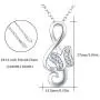 TRISHULA Tree of Life Cremation Locket Necklace for Memorial, Music Note Butterfly/Heart Rose 925 Sterling Silver Urn Jewelry Pendant,Keepsake Charm Pendant Jewelry for Women