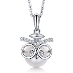 Graduation Gifts for Her Owl Necklace Made with Swarovski Pearls Graduation Gifts for High School College Graduates