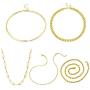Yolanda 5 Pieces Gold Chain Necklace for Women Girls Snake Chain Herringbone Paperclip Choker Necklaces Dainty Link Jewelry