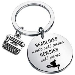 AKTAP Newsies Inspired Gift Musical Theatre Keychain Newsies Gift Headlines Dont Sell Papes Newsies Sell Papes