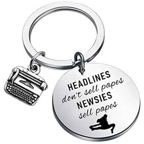 AKTAP Newsies Inspired Gift Musical Theatre Keychain Newsies Gift Headlines Dont Sell Papes Newsies Sell Papes