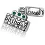 JMQJewelry Heart Charm Birthday Cake I Love You Charms Candle Dangle Beads Bracelets Christmas
