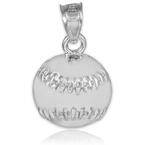 Sports Charms Baseball/Softball Sterling Silver Pendant Sports Charms Baseball/Softball Sterling Silver Pendant
