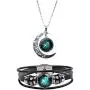 Dcfywl731 2Pcs Gemini Zodiac Sign Necklace Bracelet for Women Men 12 Twelve Constellations Leather Bracelet and Moon Pendant Charm Jewelry Set Dcfywl731 2Pcs Gemini Zodiac Sign Necklace Bracelet for Women Men 12 Twelve Constellations Leather Bracelet and Moon Pendant Charm Jewelry Set