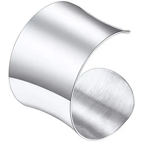 U7 Women Stainless Steel Wide Armband Bangle Statement Party Jewelry 30-60MM Wide Open Cuff Bracelet, Customize Engravable U7 Women Stainless Steel Wide Armband Bangle Statement Party Jewelry 30-60MM Wide Open Cuff Bracelet, Customize Engravable