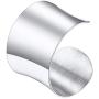 U7 Women Stainless Steel Wide Armband Bangle Statement Party Jewelry 30-60MM Wide Open Cuff Bracelet, Customize Engravable