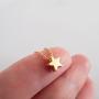 Fettero Tiny Gold Star Choker Necklace 14K Gold Filled Charm Small Star Pendant Necklaces Jewelry for Women