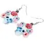 NEWEI Acrylic Halloween Floral Skull Earrings Drop Dangle Big Long Fashion Jewelry for Women Girls Gift Charms