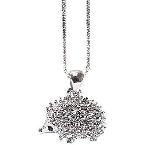 Lola Bella Gifts Crystal Hedgehog Fashion Necklace