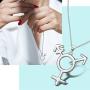 Besilver LGBT Lesbian Pride Necklace for Women Men 925 Sterling Silver Tansgender Gay Pride Earrings/Necklace Gay Pride Jewelry Gift