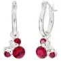 Disney Minnie Mouse Birthstone Jewelry for Women and Girls, Minnie Mouse Crystal Hoop Earrings