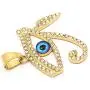 Warvik Green Opal Horus Eye Egypt CZ Stone Pendant Necklace Silver Color, Stainless Steel Jewelry Men Women Wheat Chain 20/28 Inch Warvik Green Opal Horus Eye Egypt CZ Stone Pendant Necklace Silver Color, Stainless Steel Jewelry Men Women Wheat Chain 20/28 Inch