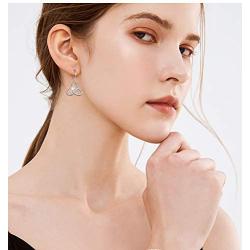 S925 Sterling Silver Celtic Knot Earrings for Women Irish Good Luck Drop Dangle Hook Earrings
