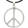 Trilogy Jewelry Pewter Classic Peace Sign Love Hippie Pendant on Leather Necklace Trilogy Jewelry Pewter Classic Peace Sign Love Hippie Pendant on Leather Necklace