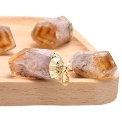 Paialco Natural Rough Rock Raw Yellow Citrine Pendant Necklace 18''