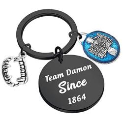 HOLLP The Originals Inspired Jewelry Team Damon Since 1864 Keychain Gift for TV Fans