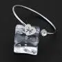 Zodiac Sign Cuff Bracelet with Birthstone Heart Charm Zodiac Sign Jewelry for Women Girls