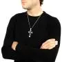 West Coast Jewelry Crucible Stainless Steel Bold Large Layered Statement Cross Pendant Necklace - 24'' West Coast Jewelry Crucible Stainless Steel Bold Large Layered Statement Cross Pendant Necklace - 24''