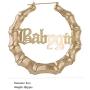 Yanluu Old English Font Babygirl Word 9cm Elegant Large Bamboo Earrings Hip-Pop Style Fashion Party Accessory