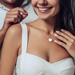 ELEGANZIA Initial Necklaces Heart Necklaces For Women 26 Letter Necklace For Women Jewelry For Teen Girls Heart Necklace For Girls Sterling Silver A-Z Initial Letter Pendant Necklace Girls Jewelry