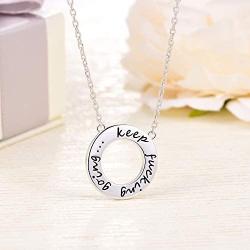 JXJL Inspirational Jewelry Gift Necklace for Her w/Encouragement Awareness Quote Engraved Pendant Birthday Xmas Graduation Gift for Daughter/Women/Girls