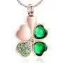 constantlife Cremation Jewelry Memorial Urn Necklace for Ashes Lucky Four-Leaf Clover Design Stainless Steel Pendant Keepsake constantlife Cremation Jewelry Memorial Urn Necklace for Ashes Lucky Four-Leaf Clover Design Stainless Steel Pendant Keepsake