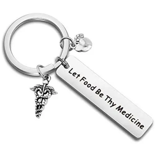 SEIRAA Dietitian Bangle Nutritionist Jewelry Let Food Be Thy Medicine Charm Bracelet Dietician Gift for Women SEIRAA Dietitian Bangle Nutritionist Jewelry Let Food Be Thy Medicine Charm Bracelet Dietician Gift for Women