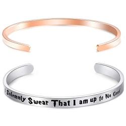 Best Friend Bracelets I Solemnly Swear That I Am Up to No Good Mischief Managed Inspired Bracelet Friendship Jewelry Gift