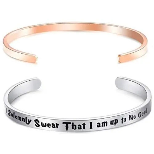 Best Friend Bracelets I Solemnly Swear That I Am Up to No Good Mischief Managed Inspired Bracelet Friendship Jewelry Gift