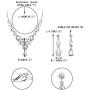 EVER FAITH Womens Wedding Jewelry Rhinestone Crystal Flower Teardrop Pendant Necklace Dangle Earrings Set