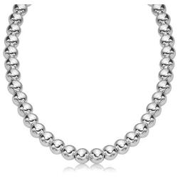 Verona Jewelers Sterling Silver 7MM 8MM Italian Bead Ball Chain Necklace- Handmade Bead Italian Necklace, Silver Bead Necklace