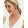 925 Sterling Silver Freshwater Cultured Pearl Pendant Necklace JO WISDOM Jewelry for Women,Girls