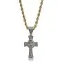 Moca Jewelry Hip Hop Iced Out Bling Lion with Crown Cross Pendant 18K Gold Plated Chain Necklace for Men Women Moca Jewelry Hip Hop Iced Out Bling Lion with Crown Cross Pendant 18K Gold Plated Chain Necklace for Men Women
