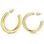 HAIAISO 14K Gold Plated Chunky Open Hoop Earrings - Thick Gold 5MM Lightweight Loop Earrings for Women Girls Gifts