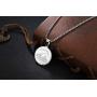 ALEXTINA Mens Stainless Steel Bible Verse Prayer Necklace Inspirational Coin Medal Pendant Christian Jewelry
