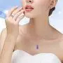 Uloveido Platinum Plated Oval Cut Cubic Zirconia 7 Stones Necklace Earrings and Ring Half Moon Party Jewelry Set T502