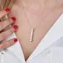 MyNameNecklace Personalized Vertical 3D Bar Necklace with Cubic Zircon-Custom Made Mother Day Jewelry Gift MyNameNecklace Personalized Vertical 3D Bar Necklace with Cubic Zircon-Custom Made Mother Day Jewelry Gift