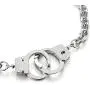 COOLSTEELANDBEYOND Mens Womens Link Chain Handcuff Necklace Silver Color, 26.8 inches Rope Chain, Punk Rock COOLSTEELANDBEYOND Mens Womens Link Chain Handcuff Necklace Silver Color, 26.8 inches Rope Chain, Punk Rock