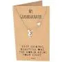 Quan Jewelry Granddaughter Necklace, Heartwarming Gift from Grandparents with Motivational Quote, Adjustable Chain 16in to 18in Quan Jewelry Granddaughter Necklace, Heartwarming Gift from Grandparents with Motivational Quote, Adjustable Chain 16in to 18in