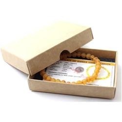 TipTopEco Baltic Amber Adult Stretch Bracelet - 7 Inches (18 cm) Long - Unpolished Honey Beads