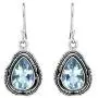 YoTreasure 1.35'' Blue Topaz Solid Sterling Silver Dangle Earrings YoTreasure 1.35'' Blue Topaz Solid Sterling Silver Dangle Earrings