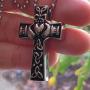 Lauren Annabelle Studio Cremation Jewelry Cross Celtic Claddagh Urn Stainless Steel Pendant Necklace for Men and Women Dad Mom