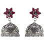 Crunchy Fashion Bollywood Style Traditional Indian Oxidised Silver Jewelry Jhumki Jhumka Earrings for Women/Girls