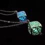 JANEZ Jewelry Necklace Tree of Life Dark Luminous Silver Color Glowing in Dark Pendant Necklace Collar Best Friend Jewelry for Women
