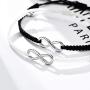 Lanqueen Distance Bracelets for Couples Infinity Matching Relationship Bracelet for Women GF BF Gifts