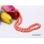 JYXJEWELRY Women Pink Coral Necklace Bracelet AAA Round Coral Beads Necklace and Stretch Bracelet Set