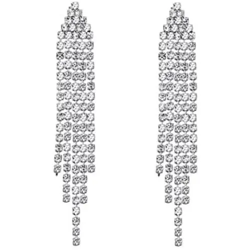 SELOVO Long Chandelier Tassel Dangle Earrings Party Jewelry Clear Austrian Crystal SELOVO Long Chandelier Tassel Dangle Earrings Party Jewelry Clear Austrian Crystal