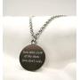 Pendant Sports Athletes Necklaces for Men and Women with Inspiring Quote Beautifully Engraved on The Back. Baseball Basketball Football Soccer Hockey Available.