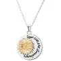 You are My Sunshine Rotating Spins Necklace Memorial Sunflower Whirligig Necklace for Women Girls with Nice Gift Box